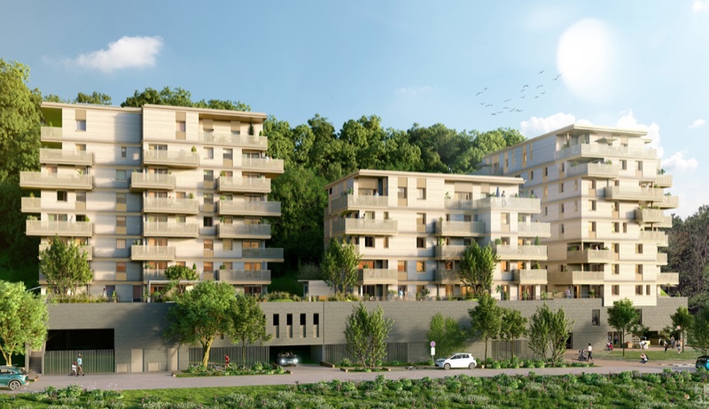 Perspective de l'écoquartier Terres de Laya